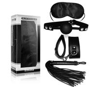 DELUXE DOMINAZIONE KIT SET FRUSTINI MANETTE BALL GAG IN SILICONE BENDA DI LUSSO