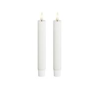 Deluxe Homeart Candela bianca a bacchetta 2 pezzi (15 cm)