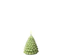 Deluxe Homeart Candela LED senza fiamma per interni, albero di Natale, con tecnologia Real Flame™, candela alimentata a batteria (8,5 x 11,5 cm, verde chiaro)