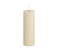 Deluxe Homeart Candela LED senza fiamma per interni - Crema - con vera fiamma ️ Tecnologia - Candela a batteria (5 x 15 cm) (RF-01---)