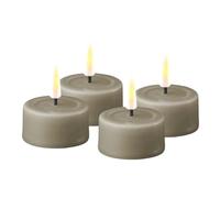 Deluxe Homeart Set di 4 lumini LED senza fiamma per interni, con tecnologia Real Flame™, candela alimentata a batteria