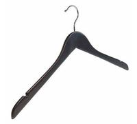 Deluxe IN Legno 44cm Nero Cappotto Giacca Camicia Top Appendiabiti X 100 Nuovo