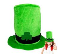 Deluxe Leprechaun Green Top Hat - Cappello per il giorno di San Patrizio per uomini e ragazzi | Ideale per feste di San Patrizio parate raduni, velluto con fibbia dorata