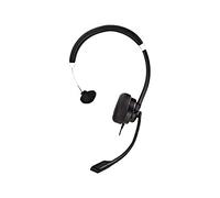 DELUXE MONO USB HEADSET W/MIC VOL CNTRL 1.8M CABLE BLK