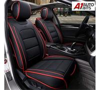 Deluxe Nero Rosso Ecopelle Anteriore Coprisedili Auto Per VW Golf T-Roc Polo
