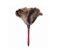 Deluxe Ostrich Feather Duster Brush with Wooden Handle - Effective Anti-Static Cleaning Tool for Bedroom and Living Room - Gentle on Surfaces, Reusabl