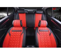 Deluxe Rosso Nero Ecopelle Set Completo Coprisedili Imbottito Per VW Golf Polo