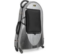 Custodia Deluxe Lechgold per Euphonium - Robusto Hardcase Trolley per Euphonium - Imbottitura Termica per Strumento e Bocchino - Tasca Esterna Opzionale - Set Zaino - Design Cool Effetto Carbonio