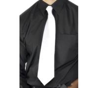 Unisex Adulti Bianco Deluxe Gangster Mob Boss Costume Accessorio Cravatta