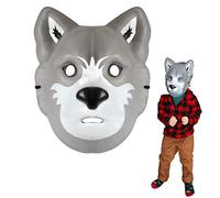 Deluxebase Wild Faces - Lupo Maschere di animali in schiuma, sicure per i bambini