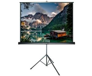 DELUXX Advanced schermo a treppiede 1:1 colore bianco opaco Polaro 203 x 203 cm