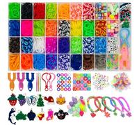 Delycazy Elastici per Braccialetti, 2500+ Bracciale Kit per fare Braccialetti, DIY Elastici Braccialetti Set per Bambina Giocattolo Regalo