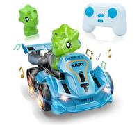 Delycazy Macchina Telecomandata per Bambini, 2.4GHz Dinosauri Macchinina Telecomandata Bambino Giocattolo con Musica e Luce, Regalo per Bambina 2 3 4 5 6 7 8 Anni