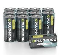Delyeepow Batterie al litio CR123A da 3 V 12 pezzi, 1700mAh foto 123A batterie usa e getta 3 Volt batteria al litio per il flash della fotocamera, torcia, sistemi di allarme, giocattoli