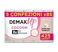 Demak'up Cocoon Dischetti Struccanti in Cotone, 425 Unità | Maxi Formato, 5 Confezioni da 85 Pezzi, 425 Dischetti Totali, Morbidi e Resistenti