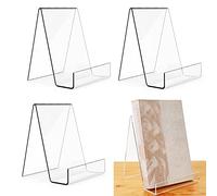 Demarsen 3 PCS Supporto per Libri Trasparente in Acrilico Porta Libri Espositori Acrilico A4 Porta Espositore Plexiglass Trasparente Plastica Book Stand per Visualizzazione Libri,Quaderni