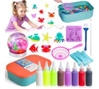 Demarsen Aqua Gelz Set magico Elfo acquatico Magic Water Elf 3D Aqua Fairy Creature Bambini Magic Water Elf Toy Kit Aqua Fairy Toy Set per giocattoli creativi fai da te a partire dai 3 anni in su,