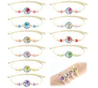 Demarsen Bracciali dell'amicizia per ragazze, braccialetti colorati per bambini, regolabili, in tessuto per pensierini, ragazze, compleanni, bomboniere