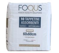 Demas Tappetini igienici Foqus AS assorbenti 60x60cm, 10 pezzi