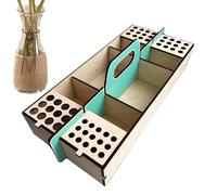 demaxiyad Art Supply Organizer - Cassetta degli attrezzi multiuso in legno, contenitore per oggetti artistici, organizer portatile per pittura e strumenti