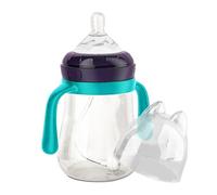 demaxiyad Biberon per il latte, biberon per bambini che allattano al seno | Biberon da 240 ml con tettarella in silicone - Biberon per allattamento con manici, biberon portatile per e ragazze