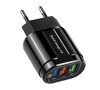 demaxiyad Blocco caricatore rapido per telefono, blocco di ricarica USB a 3 porte - cubo di ricarica versatile accessorio telefonico per casa ufficio viaggi
