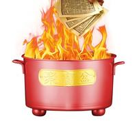 demaxiyad Burn Cage - inceneritore resistente al calore, gabbia per rifiuti in metallo, per giardino, cortile, sentiero, fattoria, patio, balcone, portico, spiaggia, falò, campeggio,