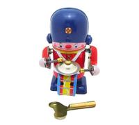 demaxiyad Carica robot, giocattolo robot a carica | Robot in metallo vintage con carica in latta - Giocattoli per lo sviluppo, decorazioni per figurine da scaffale da tavolo con azione di percussione