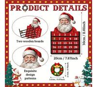 demaxiyad Conto Alla Rovescia Del Padre,Decorazioni per feste in legno per giocattoli da esporre | Calendario dell'Avvento per conto alla rovescia,Per feste in ufficio, per bambini, adolescenti