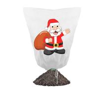 demaxiyad Copertine di protezione in gel, motivo natalizio, coprigel esterno, protezione in tessuto non tessuto traspirante con chiusura a zip e cordino per verdura, serra giardino d'estate