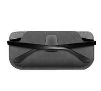 demaxiyad Custodia per occhiali da sole con clip, supporto per occhiali da sole per visiera auto, grande capacità, porta occhiali da sole per occhiali da sole