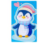 demaxiyad Giocattolo di Puzzle Animale, Puzzle in Legno per Bambini Puzzle Animale Cartone animato in Legno 12 Pezzi educativo Crescere attività di apprendimento prescolare di osservazione per