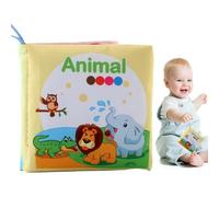 demaxiyad Libri di dentizione delicati, Libri da bagno per - Libro in tessuto ad alto contrasto resistente agli strappi, morbido libro di attività in tessuto, sensazione