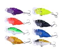 demaxiyad Lures da della cicala per i bassi, esche per la, 8 pezzi BAITS Simulazione LAVORI LOBBLEORI per Bass | Colore brillante Acqua falsa cattura
