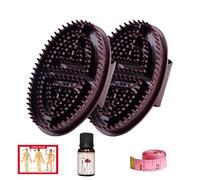 Demaxiyad Meridian Brush Massage, Meridian Massage Brush, viene fornito con olio, mappa, metro a nastro, per tutto il corpo, sessioni di aromaterapia e routine di cura di sé