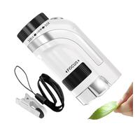 demaxiyad Microscopio portatile per - compatto 50x-300x Microscopio digitale con luce LED, portatile per | per ragazzi e ragazze Natale Capodanno Compleanno Ambiente scolastico