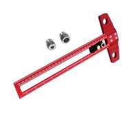 demaxiyad Righello per il posizionamento della foratura, modello di foratura per il mobile - Modello di per fori per armadietto con strumenti per tasselli quadrati in lega di alluminio a T