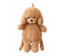 demaxiyad Sacchetto A Forma Di Cane, Tote Di Peluche Morbido E Adorabile, Zaino A Forma Di Cane Per Donne Viaggio Scuola, cachi., Se référer au descriptif
