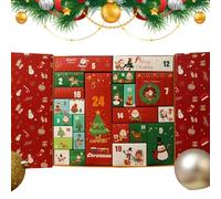 demaxiyad Scatole di calendario dell'Avvento vuote, decorazioni per la casa in cartone per l'avvento, scatola di calendario decorativa per Natale, per mensola per camino, ingresso per feste e famiglie