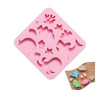 demaxiyad Stampo Per Cioccolato In Silicone | Stampo Per 10 Cavità Anti-Adesivo A Tema Di Animali Marini | Piccoli Stampi Per Cioccolato | Per Torta Sapone Candy Gelatina Cibo