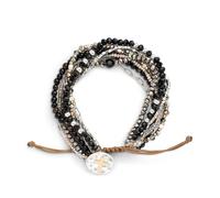 DEMDACO Bracciale in vetro e metallo con perline Love One Size, Misura unica, Ottone, Senza pietre preziose