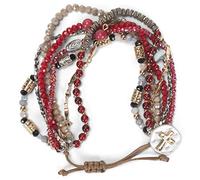 DEMDACO Perline Love turchese blu taglia unica adatta alla maggior parte dei braccialetti in vetro e metallo, One Size Fits Most, Perla di vetro, ferro, corda, pietra semipreziosa