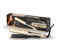 Demeliss Saint Algue Kera-GOLD XL - Piastre larghe cheratina - 14 temperature - Display digitale - Cavo rotante a 360° - Levigatura professionale, adatto a tutti i capelli, schermo digitale