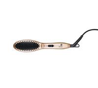Demeliss - Saint Algue - MiniPRO, 2 in 1 spazzola di riscaldamento, levigatura e ondulazione, perni ceramici, compatto e luce, 200 ° C, oro/champagne