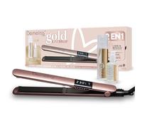 Demeliss SAINT ALGUE - Piastra lisciante GOLD - Piastra fine ceramica e tormalina - Confezione regalo con 2 trattamenti per capelli
