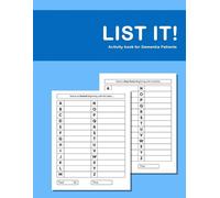 Dementia Activity Studi List it Activity book for Dementia Patient (Tascabile)