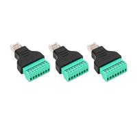 Demeras Adattatore Terminale a Vite RJ45 da 3 Pezzi, Connessione Affidabile per la Configurazione di Rete, Ideale per DVR Digitale e Connessione di Rete, Realizzato in Materiali Plastici e Metallici