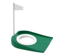 Demeras Aiuti per la Pratica del Golf in plastica con Tazza da Golf con Bandiera Bianca a Foro Regolabile per attività all'aperto Indoor