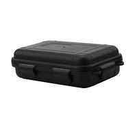 Demeras Casella antiurto esterna in plastica esterna impermeabile custodia impermeabile contenitore di sopravvivenza all'aperto per viaggi all'aperto guida famiglia[S-Nero]