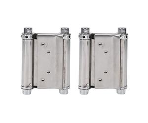 Demeras Cerniere per Porte a Doppia Azione Cerniera a Molla Saloon Cafe Porta a Battente Cerniere per Porte in Acciaio Inox Satin NickelInch Satin 2 Pz 3 Pollici Cerniere per